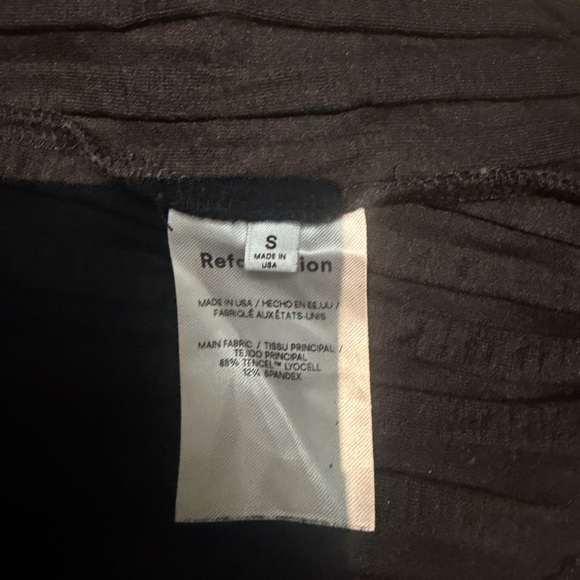 Women’s Reformation Black Ribbed Long Sleeve dress size small - Picture 3 of 3